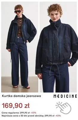 Kurtka damska jeansowa Medicine promocja w Medicine