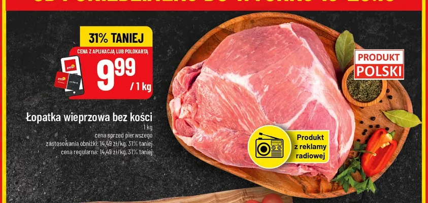 Łopatka wieprzowa bez kości promocja w POLOmarket