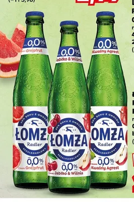 Piwo bezalkoholowe Łomża Radler Grejpfrut promocja w Kaufland