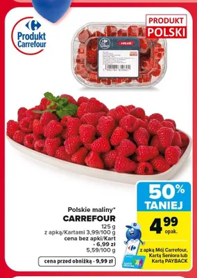 Maliny polskie Carrefour promocja w Carrefour