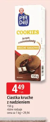 Ciastka kruche z nadzieniem P'tit Déli promocja w Leclerc