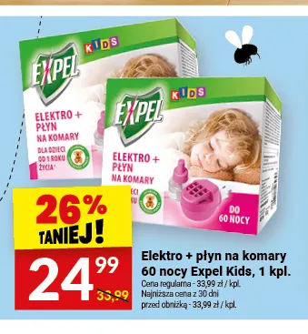 Elektro + płyn na komary Expel Kids promocja w Twój Market