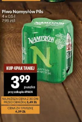Piwo Namysłów Pils 4-pak 0,5l promocja w Delikatesy Centrum