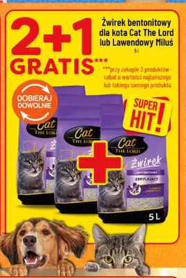 Żwirek bentonitowy dla kota Lawendowy Miluś promocja w POLOmarket