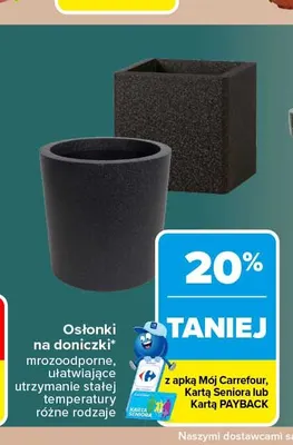 Osłonki na doniczki promocja w Carrefour