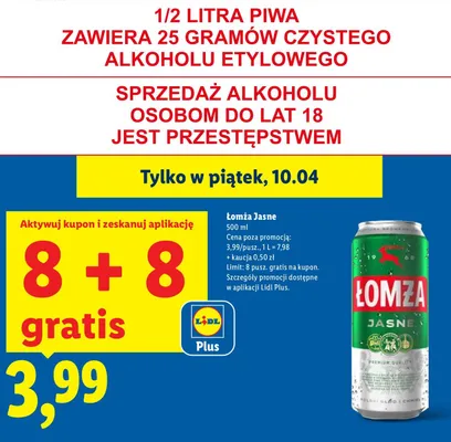 Piwo Jasne promocja w Lidl