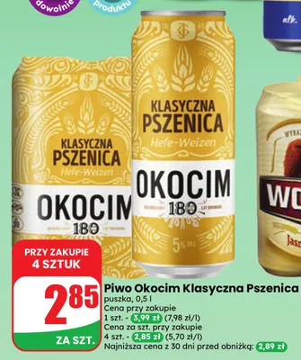 Piwo Okocim Klasyczna Pszenica promocja w Dino