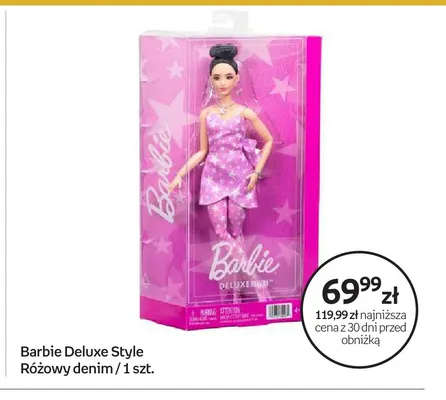 Lalka Barbie Deluxe Style Różowy denim promocja w Empik