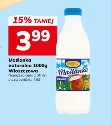 Maślanka naturalna Włoszczowa promocja w Hitpol