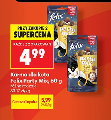 Karma dla kota Felix Party Mix promocja w Biedronka