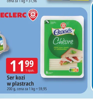 Ser kozi w plastrach Croisés promocja w Leclerc