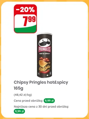 Chipsy Pringles Hot & Spicy promocja w Dino