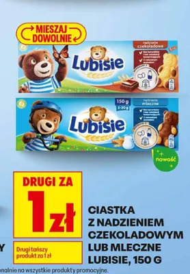 Ciastka z nadzieniem mlecznym Lubisie promocja w Biedronka
