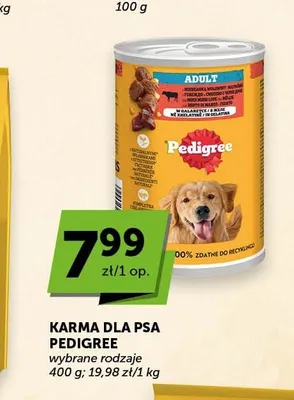 Karma dla psa Pedigree Adult mieszanka wołowiny wątróbki i warzyw w galaretce promocja w ABC