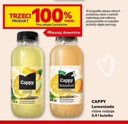 Lemoniada Cappy Botanical smak cytryny, moreli i kwiatu pomarańczy promocja w Kaufland