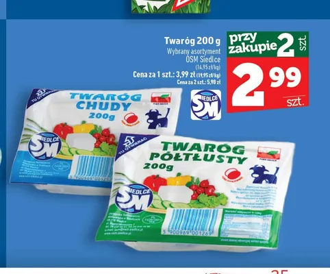 Twaróg chudy OSM Siedlce promocja w TOPAZ