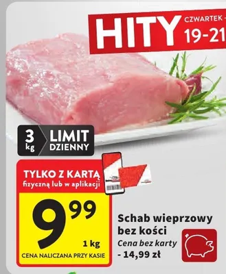 Schab wieprzowy bez kości w plastrach promocja w Intermarche