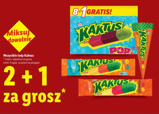 Lody Kaktus Pop 9-pak promocja w Lidl