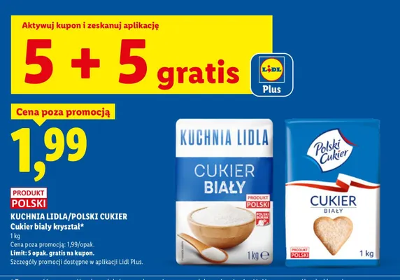 Cukier biały kryształ Kuchnia Lidla promocja w Lidl