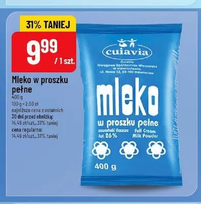 Mleko w proszku pełne Cuiavia promocja w POLOmarket