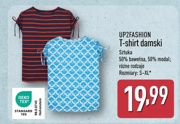 T-shirt damski UP2FASHION promocja w Aldi
