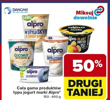 Jogurt marki Alpro promocja w Carrefour Market