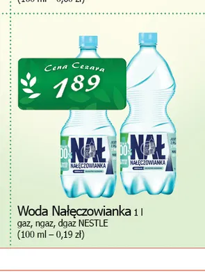 Woda gazowana Nałęczowianka delikatnie promocja w CEZAR Delikatesy