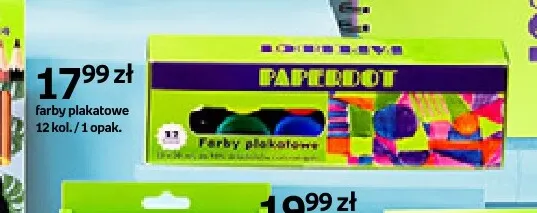 Farby plakatowe Paperdot 12 kolorów promocja w Empik