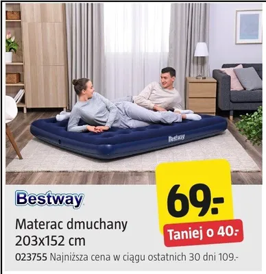 Materac dmuchany Bestway 203x152cm 023755 promocja w Jula
