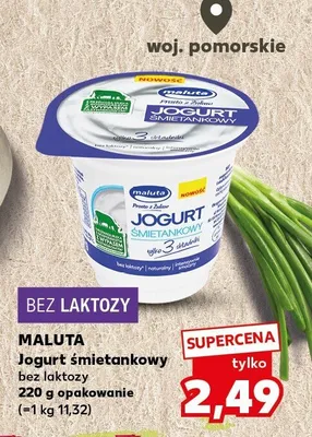Jogurt śmietankowy bez laktozy promocja w Kaufland