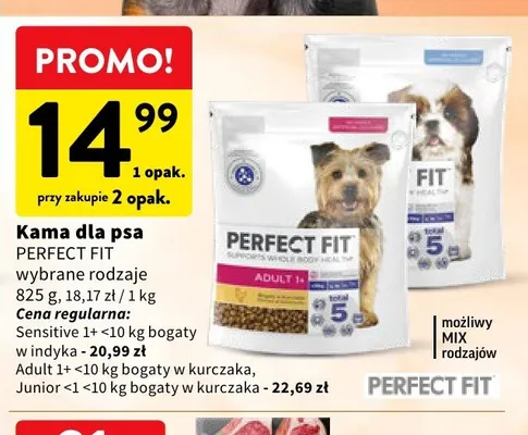 Karma dla psa Perfect Fit Junior <1 bogata w kurczaka promocja w Intermarche