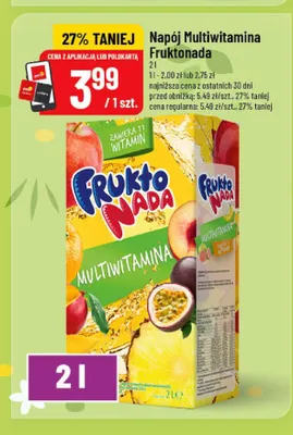 Napój multiwitamina Fruktonada promocja w POLOmarket