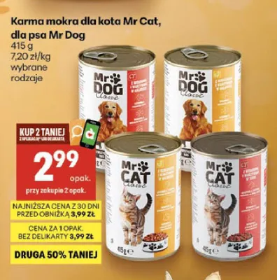 Karma mokra dla kota Mr Cat Classic promocja w Delikatesy Centrum