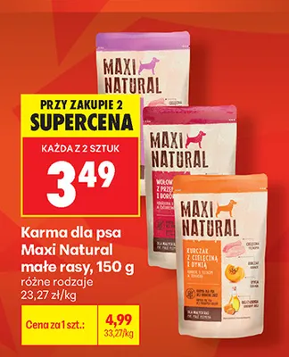 Karma dla psa Maxi Natural małe rasy promocja w Biedronka