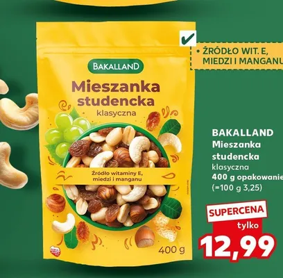 Mieszanka studencka klasyczna Bakalland promocja w Kaufland