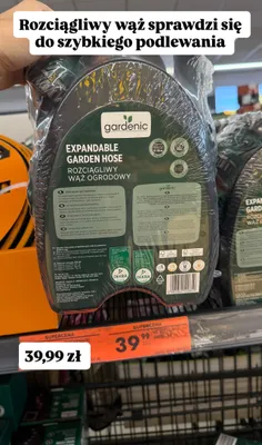 Rozciągliwy wąż ogrodowy Gardenic Expandable Garden Hose promocja w Biedronka