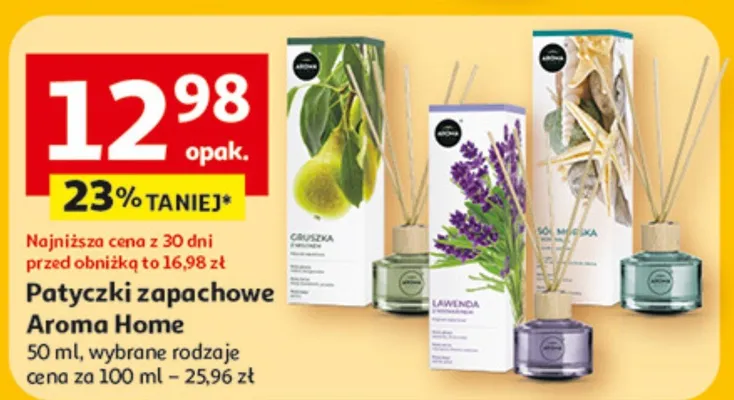 Patyczki zapachowe Aroma Home promocja w Auchan