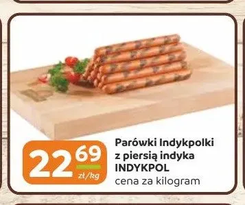 Parówki Indykpolki z piersią indyka Indykpol promocja w Gama