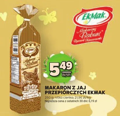 Makaron z jaj przepiórczych nitka cienko promocja w Stokrotka
