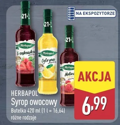 Syrop owocowy Herbapol różne rodzaje promocja w Aldi