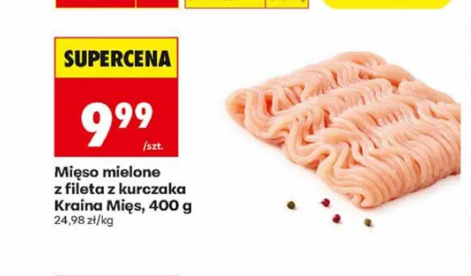Mięso mielone z fileta z kurczaka Kraina Mięs promocja w Biedronka