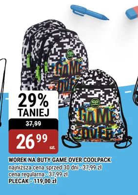 Plecak Game Over Coolpack promocja w bi1