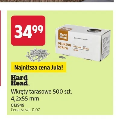 Wkręty tarasowe Hard Head promocja w Jula