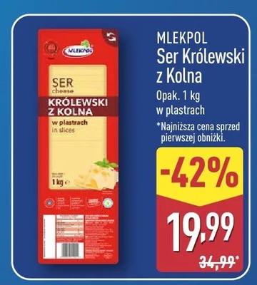 Ser Królewski z Kolna promocja w Aldi