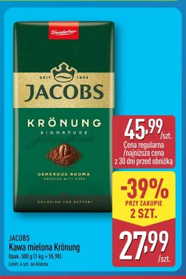 Kawa mielona Jacobs Krönung promocja w Aldi