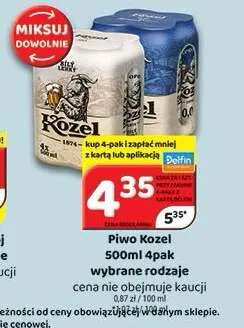 Piwo Kozel Bílý Lehký 4-pak promocja w Delfin
