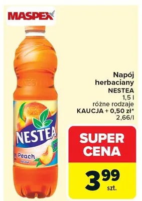 Napój herbaciany Peach promocja w Carrefour Market