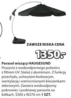 Parasol wiszący promocja w Jysk