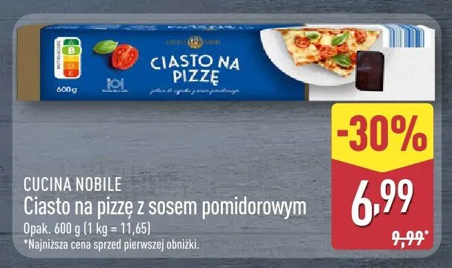 Ciasto na pizzę z sosem pomidorowym promocja w Aldi
