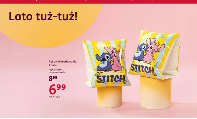 Rękawki do pływania Disney Stitch promocja w Rossmann